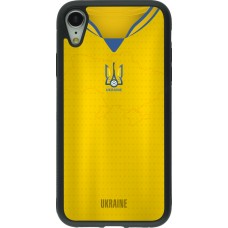 iPhone XR Case Hülle - Silikon schwarz Fussballtrikot Ukraine