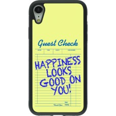 Coque iPhone XR - Silicone rigide noir Guest check 2026