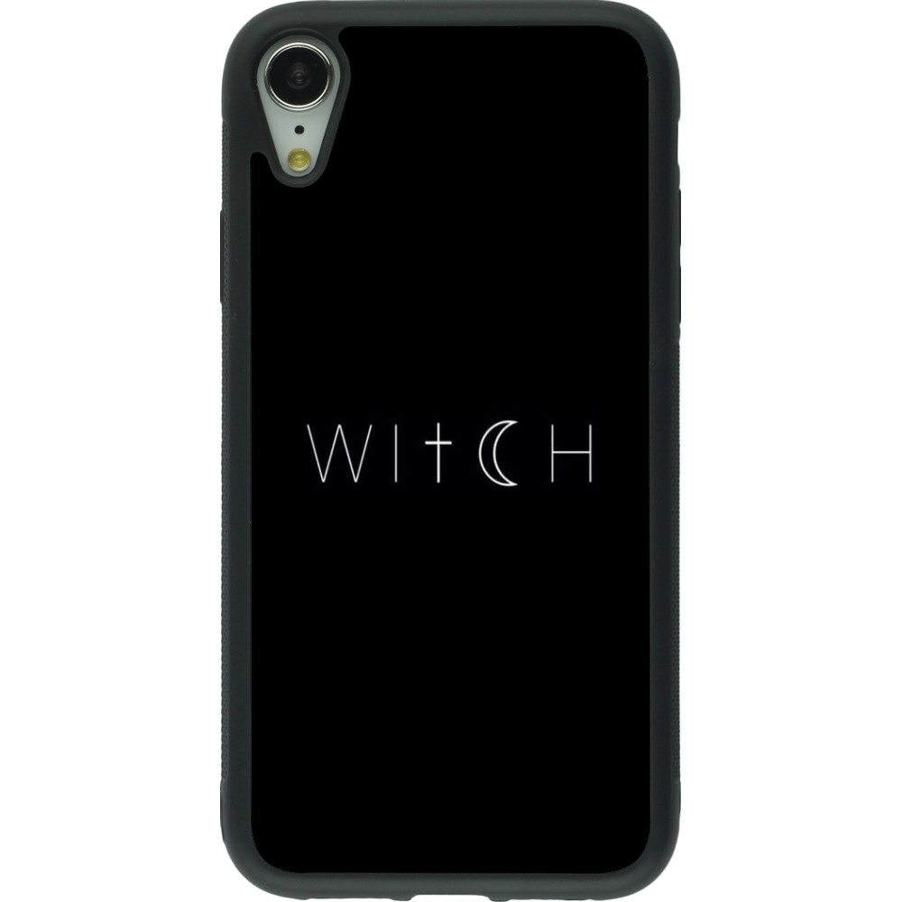 Coque iPhone XR - Silicone rigide noir Halloween 22 witch word