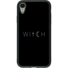 Coque iPhone XR - Silicone rigide noir Halloween 22 witch word