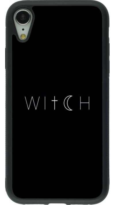Coque iPhone XR - Silicone rigide noir Halloween 22 witch word