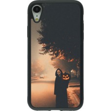 Coque iPhone XR - Silicone rigide noir Halloween 2025 Scream