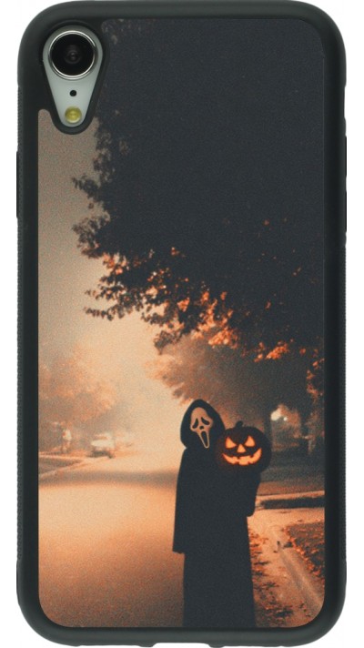Coque iPhone XR - Silicone rigide noir Halloween 2025 Scream