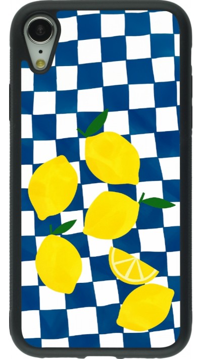 Coque iPhone XR - Silicone rigide noir Illustration lemons 2026