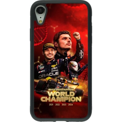 iPhone XR Case Hülle - Silikon schwarz Max Verstappen Champion 2023