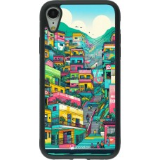 iPhone XR Case Hülle - Silikon schwarz Medellin Comuna 13 Kunst