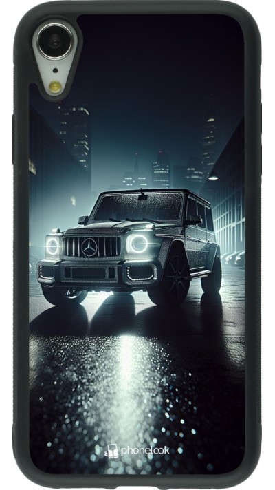 Coque iPhone XR - Silicone rigide noir Mercedes G AMG Night