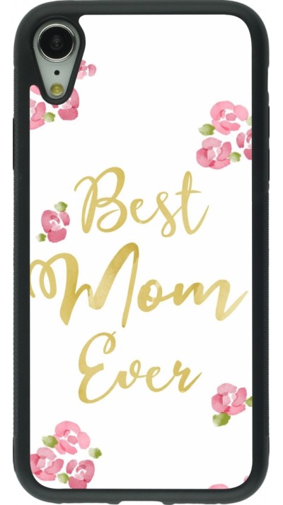 Coque iPhone XR - Silicone rigide noir Mom 2024 best Mom ever