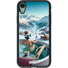 iPhone XR Case Hülle - Silikon schwarz Berg Glamour Whirlpool