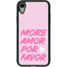 Coque iPhone XR - Silicone rigide noir More amor porfavor