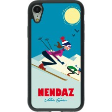 iPhone XR Case Hülle - Silikon schwarz Nendaz Ski Downhill