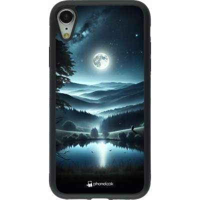 iPhone XR Case Hülle - Silikon schwarz Ansicht des Nachthimmels
