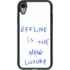 Coque iPhone XR - Silicone rigide noir Offline is the new luxury