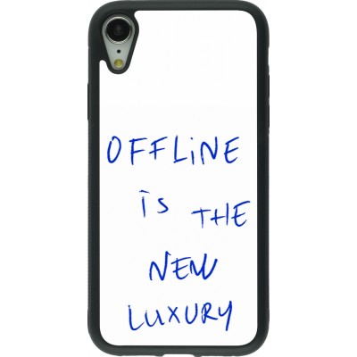 iPhone XR Case Hülle - Silikon schwarz Offline is the new luxury