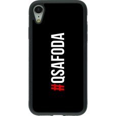Coque iPhone XR - Silicone rigide noir Qsafoda 1