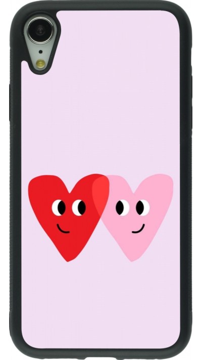 Coque iPhone XR - Silicone rigide noir Saint Valentines Day 26 Heart