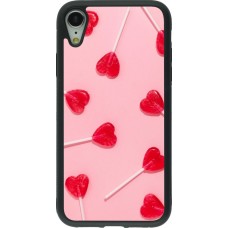Coque iPhone XR - Silicone rigide noir Saint Valentines Day 26 Lollipop