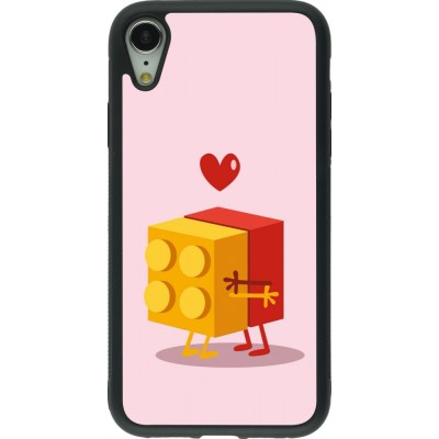 Coque iPhone XR - Silicone rigide noir Saint Valentines Day 26 Puzzle
