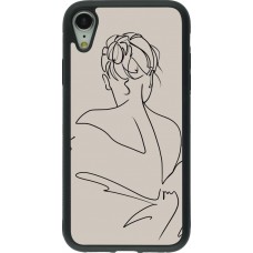 Coque iPhone XR - Silicone rigide noir Salnikova 05