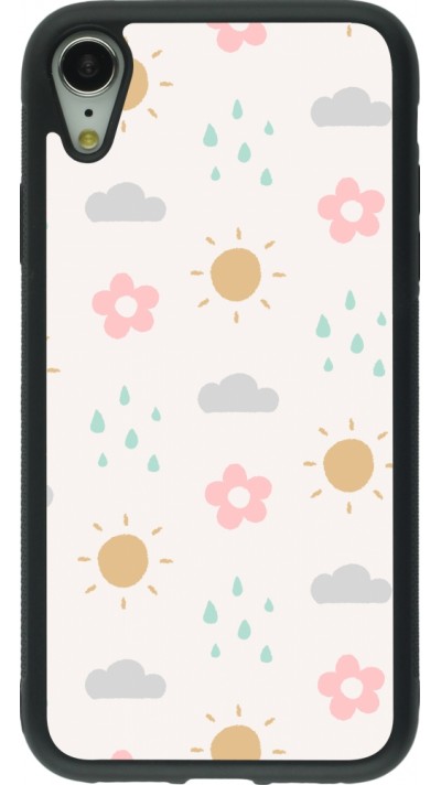 Coque iPhone XR - Silicone rigide noir Spring 23 weather
