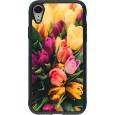 Coque iPhone XR - Silicone rigide noir Bouquet of tulips 2026