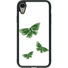 Coque iPhone XR - Silicone rigide noir Butterflies 2026