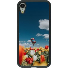 Coque iPhone XR - Silicone rigide noir Hot air balloon 2026