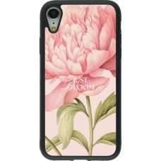 Coque iPhone XR - Silicone rigide noir Just Bloom Spring 2026