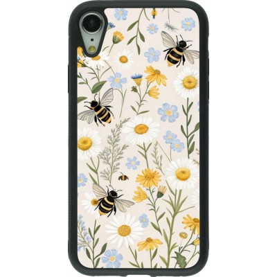 iPhone XR Case Hülle - Silikon schwarz Pattern bees Spring 2026