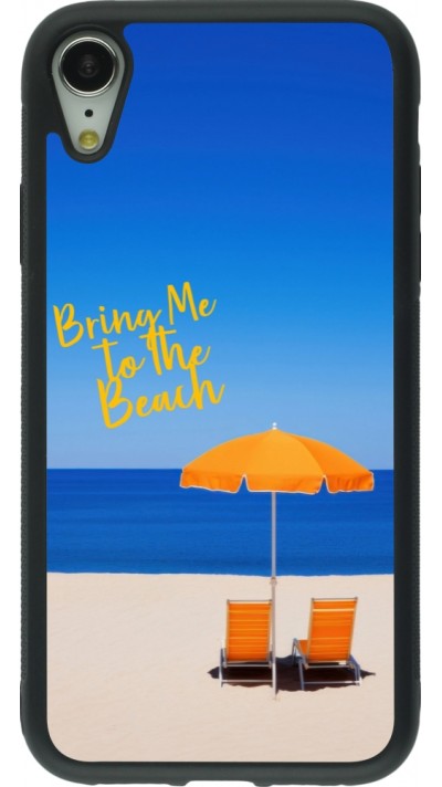 Coque iPhone XR - Silicone rigide noir Summer 2025 Bring me to the beach