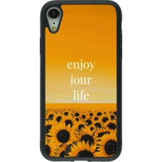 iPhone XR Case Hülle - Silikon schwarz Summer 2025 Enjoy your life
