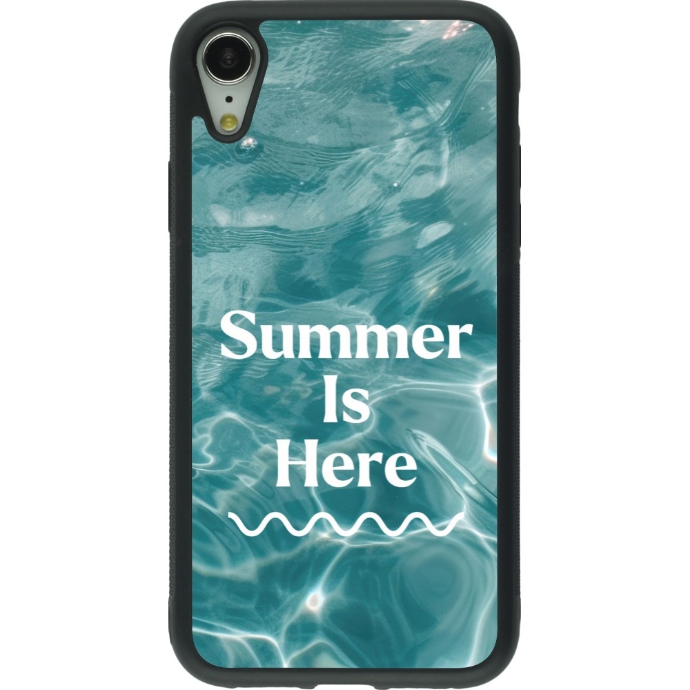 Coque iPhone XR - Silicone rigide noir Summer 2025 Summer is here