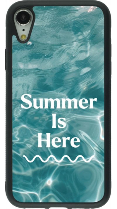 Coque iPhone XR - Silicone rigide noir Summer 2025 Summer is here