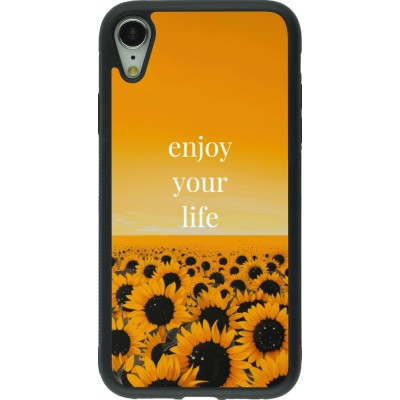 iPhone XR Case Hülle - Silikon schwarz Summer 2026 Enjoy your life