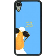 Coque iPhone XR - Silicone rigide noir Tell me about yourself Summer 2026