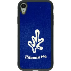 Coque iPhone XR - Silicone rigide noir Vitamin sea Summer 2026