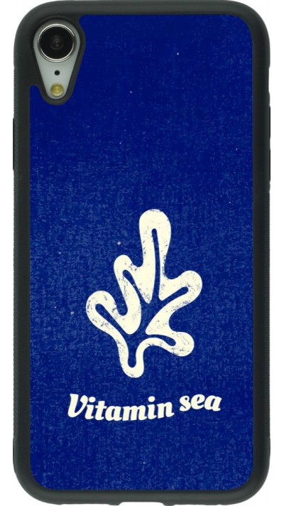 Coque iPhone XR - Silicone rigide noir Vitamin sea Summer 2026