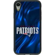 Coque iPhone XR - Silicone rigide noir Super Bowl 26 Patriots 2
