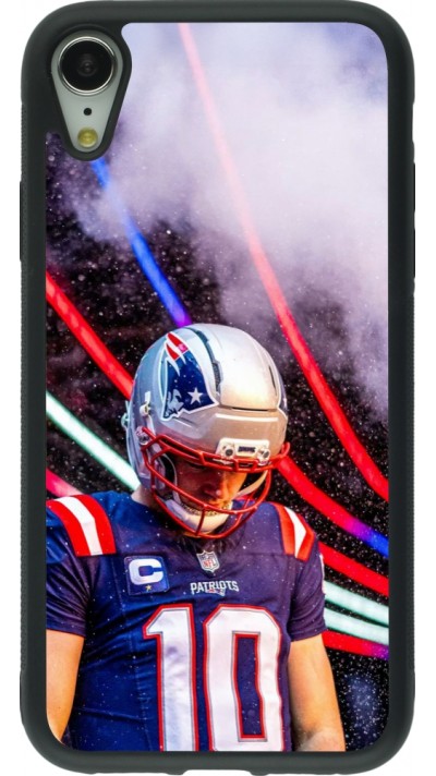 Coque iPhone XR - Silicone rigide noir Super Bowl 26 Patriots 3