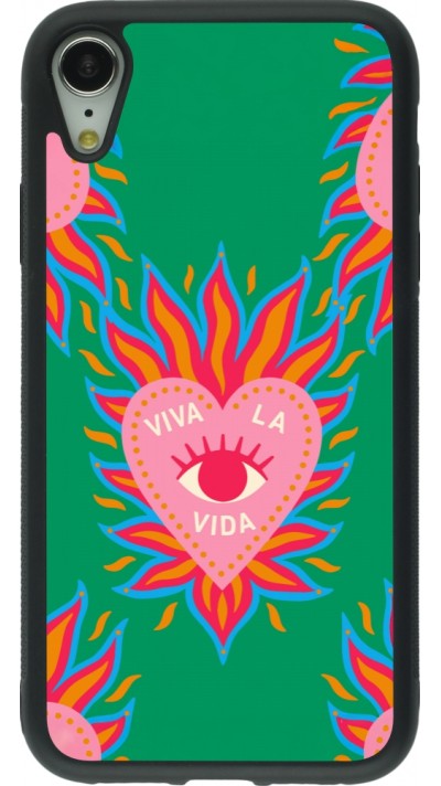 Coque iPhone XR - Silicone rigide noir Viva la vida 2026