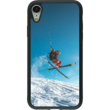 iPhone XR Case Hülle - Silikon schwarz Winter 22 Ski Jump
