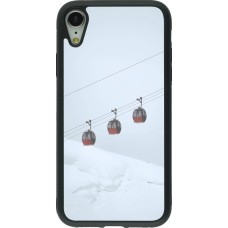 iPhone XR Case Hülle - Silikon schwarz Winter 22 ski lift