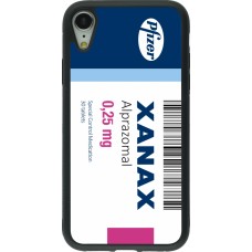Coque iPhone XR - Silicone rigide noir Xanax Alprazolam 2025