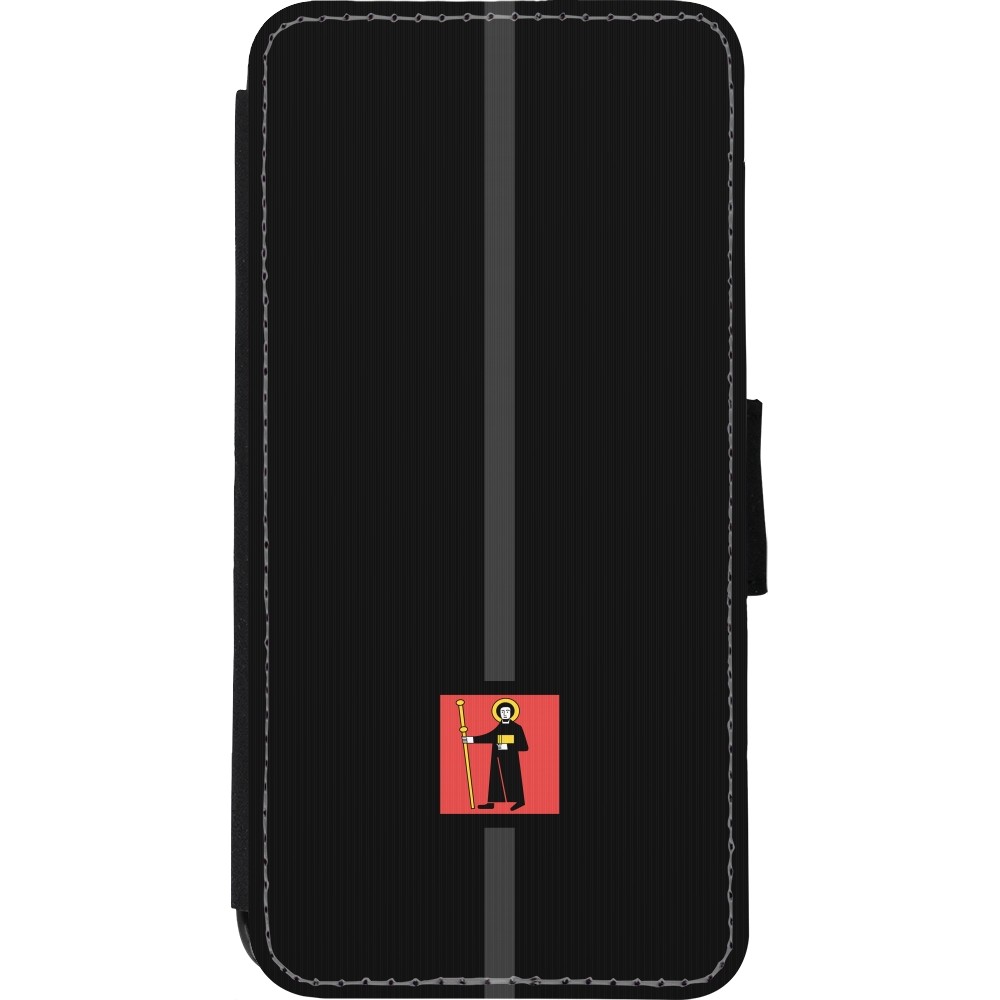 iPhone XR Case Hülle - Wallet schwarz Kanton GL schwarz