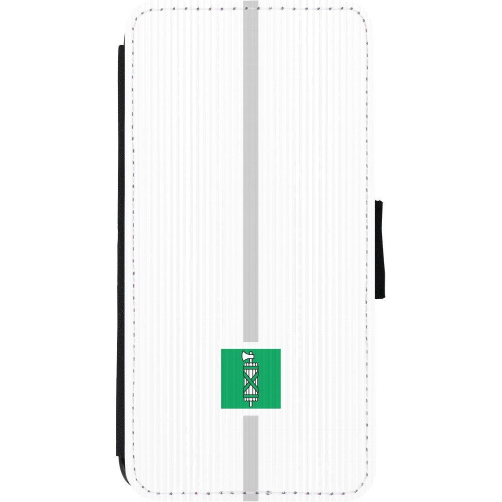 iPhone XR Case Hülle - Wallet schwarz Kanton SG weiss