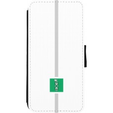 iPhone XR Case Hülle - Wallet schwarz Kanton SG weiss