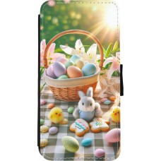 iPhone XR Case Hülle - Wallet schwarz Ostern 2025 Osterkorb