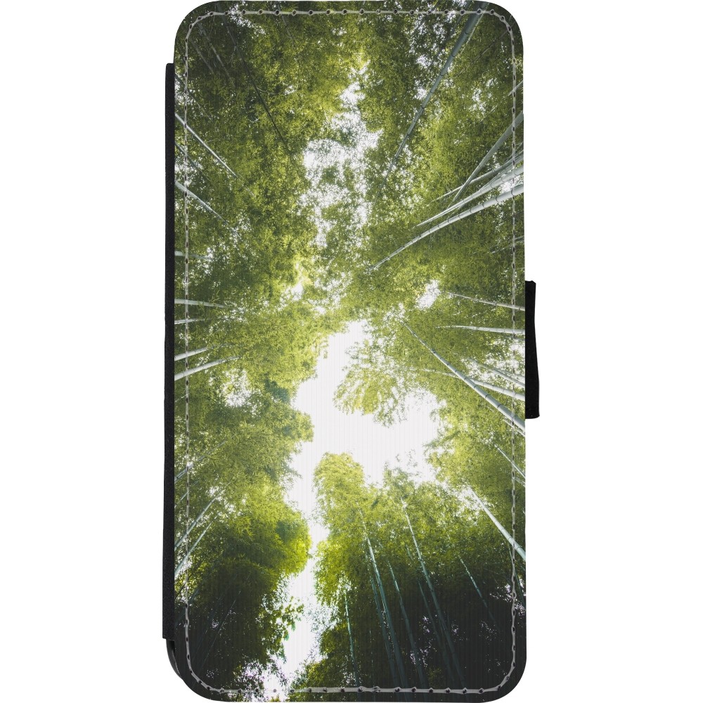iPhone XR Case Hülle - Wallet schwarz Spring 23 forest blue sky