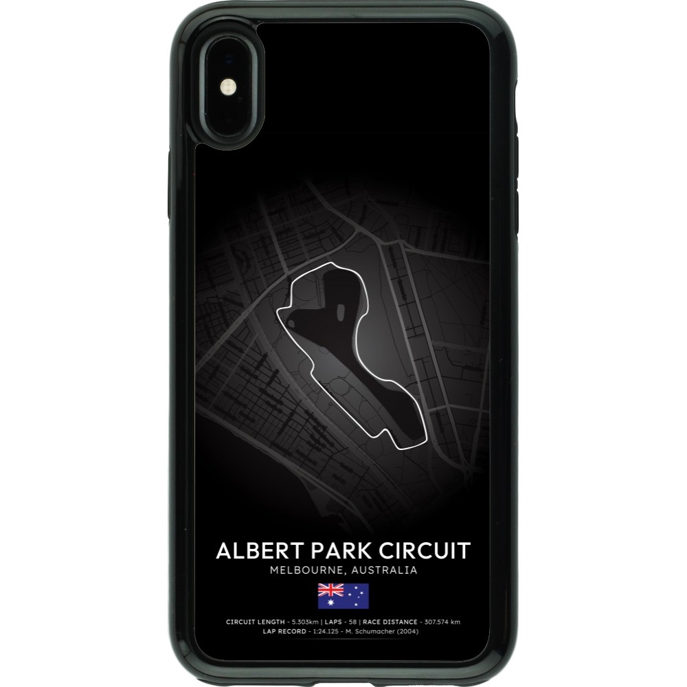 iPhone Xs Max Case Hülle - Hybrid Armor schwarz F1 Track 2025 Melbourne