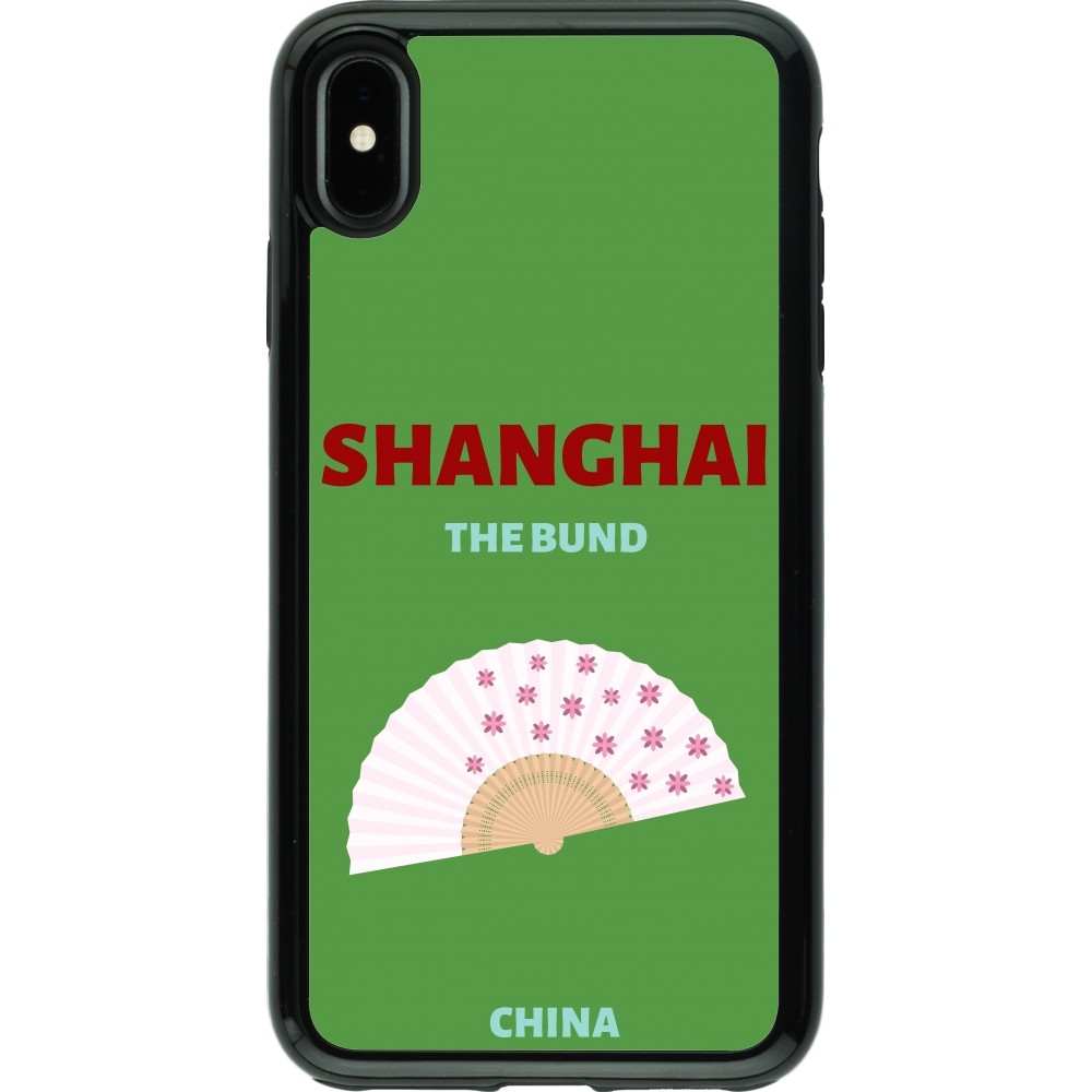 Coque iPhone Xs Max - Hybrid Armor noir Pop Summer Destination Shanghai